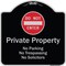 Signmission Designer Series-Private Property No Parking Trespassing Or Solicitors W/ Do, 18" x 18", BS-1818-9915 A-DES-BS-1818-9915 - alternate 1